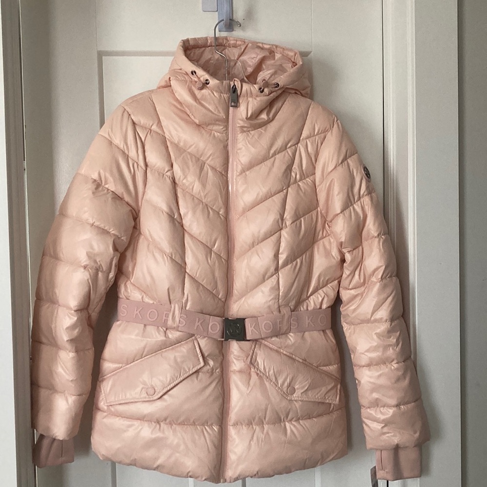 Beautiful M Kors jacket 🧥/coat, size-S, light pink/blush?, hooded, packets